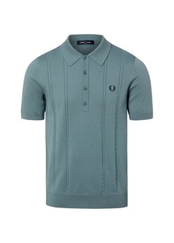Fred Perry Męska koszulka polo z dzianiny Mężczyźni Bawełna niebieski jednolity ze sklepu vangraaf w kategorii T-shirty męskie - zdjęcie 188531703