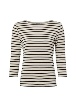 More & More Damska koszulka z długim rękawem Kobiety Dżersej beżowy w paski ze sklepu vangraaf w kategorii Bluzki damskie - zdjęcie 188531704