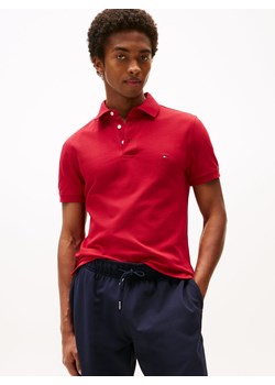 Tommy Hilfiger Męska koszulka polo Mężczyźni Bawełna czerwony jednolity ze sklepu vangraaf w kategorii T-shirty męskie - zdjęcie 188531770
