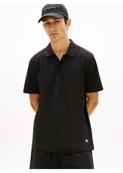 Tommy Jeans Męska koszulka polo Mężczyźni czarny jednolity ze sklepu vangraaf w kategorii T-shirty męskie - zdjęcie 188531810