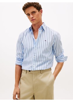 Tommy Hilfiger Męska koszula biznesowa Mężczyźni Regular Fit Bawełna jasnoniebieski w paski ze sklepu vangraaf w kategorii Koszule męskie - zdjęcie 188531811