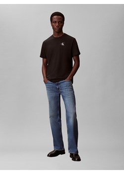 Calvin Klein Jeans Koszulka męska Mężczyźni Bawełna (100%) czarny jednolity ze sklepu vangraaf w kategorii T-shirty męskie - zdjęcie 188531833