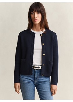 Gant Kardigan damski Kobiety Bawełna (100%) granatowy jednolity ze sklepu vangraaf w kategorii Swetry damskie - zdjęcie 188531860