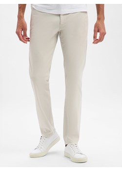 Alberto Męskie spodnie materiałowe - Lou Mężczyźni Bawełna piaskowy jednolity ze sklepu vangraaf w kategorii Spodnie męskie - zdjęcie 188531893