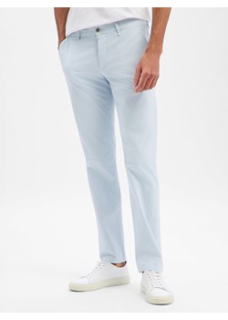 Alberto Męskie spodnie materiałowe - Lou Mężczyźni Bawełna jasnoniebieski jednolity ze sklepu vangraaf w kategorii Spodnie męskie - zdjęcie 188531894
