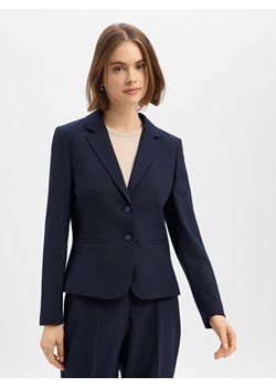 More & More Marynarka damska Kobiety Sztuczne włókno granatowy wypukły wzór tkaniny ze sklepu vangraaf w kategorii Marynarki damskie - zdjęcie 188531964