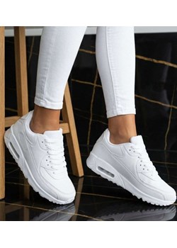 Sznurowane białe buty sportowe damskie /F9-3 18663 T4/ ze sklepu Pantofelek24.pl w kategorii Buty sportowe damskie - zdjęcie 188532372