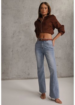 Niebieskie Jeansy Dzwony Bootcut High Waist z Bawełną Urilyss ze sklepu renee.pl w kategorii Jeansy damskie - zdjęcie 188534391