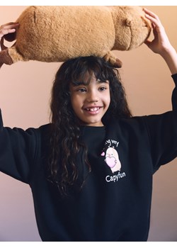 Reserved - Bluza Kapibara CapyFun - czarny ze sklepu Reserved w kategorii Bluzy dziewczęce - zdjęcie 188534652