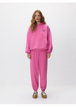 Reserved - Spodnie dresowe z bawełną - różowy ze sklepu Reserved w kategorii Spodnie damskie - zdjęcie 188534700