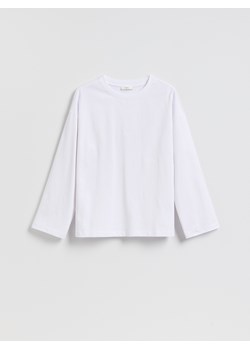 Reserved - Longsleeve z napisami - biały ze sklepu Reserved w kategorii Bluzki damskie - zdjęcie 188534860