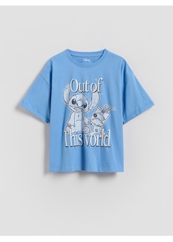 Reserved - T-shirt Lilo i Stitch - niebieski ze sklepu Reserved w kategorii Bluzki dziewczęce - zdjęcie 188534864