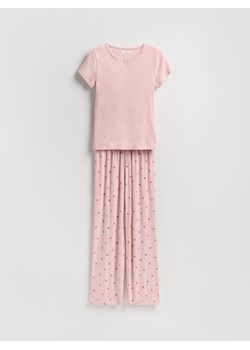 Reserved - Dwuczęściowa piżama - pastelowy róż ze sklepu Reserved w kategorii Piżamy damskie - zdjęcie 188534962