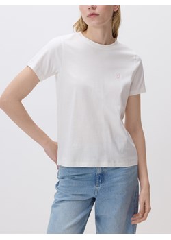 Reserved - T-shirt z sercem - złamana biel ze sklepu Reserved w kategorii Bluzki damskie - zdjęcie 188535394