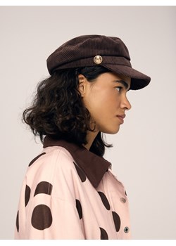 Reserved - Sztruksowy kaszkiet - brązowy ze sklepu Reserved w kategorii Kaszkiety damskie - zdjęcie 188535641