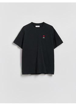 Reserved - T-shirt comfort fit - czarny ze sklepu Reserved w kategorii T-shirty męskie - zdjęcie 188536021