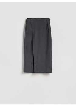 Reserved - Spódnica midi z rozcięciem - szary ze sklepu Reserved w kategorii Spódnice - zdjęcie 188536524