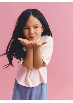 Reserved - T-shirt z nadrukiem - złamana biel ze sklepu Reserved w kategorii Bluzki dziewczęce - zdjęcie 188536582