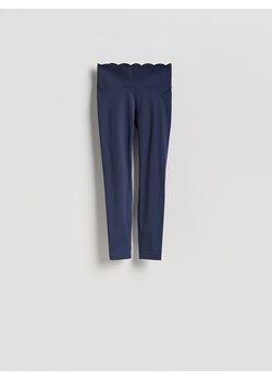 Reserved - Legginsy z ozdobnym wykończeniem - granatowy ze sklepu Reserved w kategorii Spodnie damskie - zdjęcie 188536813