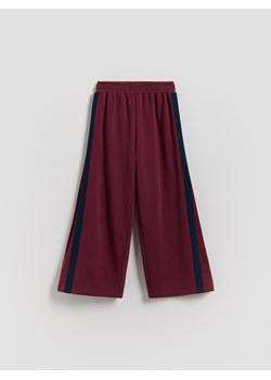Reserved - Spodnie dresowe z lampasami - bordowy ze sklepu Reserved w kategorii Spodnie dziewczęce - zdjęcie 188536900