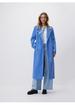 Reserved - Płaszcz z dodatkiem wełny - jasnoniebieski ze sklepu Reserved w kategorii Płaszcze damskie - zdjęcie 188536983