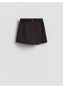 Reserved - Spódnico-szorty z paskiem - ciemnobrązowy ze sklepu Reserved w kategorii Szorty - zdjęcie 188537050