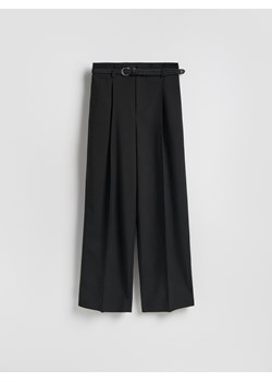 Reserved - Spodnie z paskiem - czarny ze sklepu Reserved w kategorii Spodnie damskie - zdjęcie 188537234