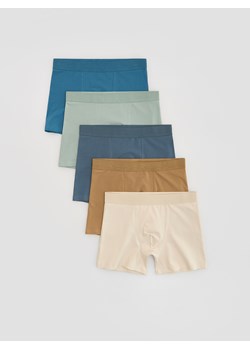 Reserved - 5 pack bokserek Long - beżowy ze sklepu Reserved w kategorii Majtki męskie - zdjęcie 188537670
