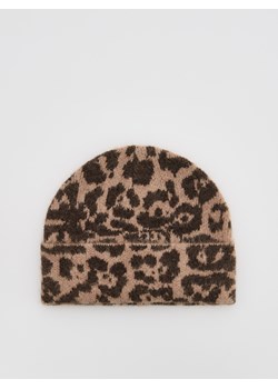 Reserved - Czapka beanie w panterkę - wielobarwny ze sklepu Reserved w kategorii Czapki zimowe damskie - zdjęcie 188537682