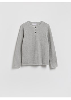 Reserved - Strukturalny sweter z bawełny - szary ze sklepu Reserved w kategorii Swetry męskie - zdjęcie 188537762