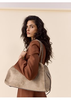 Reserved - Torebka z imitacji zamszu - beżowy ze sklepu Reserved w kategorii Torebki damskie - zdjęcie 188538213