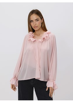 Reserved - Bluzka z falbanami - różowy ze sklepu Reserved w kategorii Bluzki damskie - zdjęcie 188538394