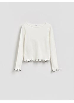 Reserved - Sweter z wiskozą - złamana biel ze sklepu Reserved w kategorii Swetry damskie - zdjęcie 188538523