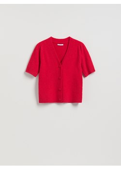 Reserved - Kardigan z wełną - czerwony ze sklepu Reserved w kategorii Swetry damskie - zdjęcie 188538723