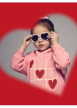 Reserved - Bluza z nadrukiem - pastelowy róż ze sklepu Reserved w kategorii Bluzy dziewczęce - zdjęcie 188539240