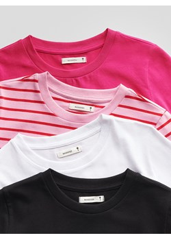 Reserved - T-shirt regular - biały ze sklepu Reserved w kategorii Bluzki damskie - zdjęcie 188539382