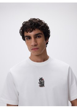 Reserved - T-shirt comfort z nadrukiem - biały ze sklepu Reserved w kategorii T-shirty męskie - zdjęcie 188539410