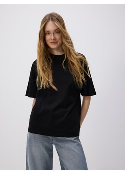 Reserved - Bawełniany t-shirt oversize - czarny ze sklepu Reserved w kategorii Bluzki damskie - zdjęcie 188539882