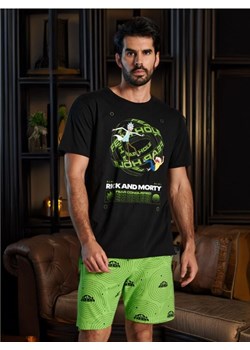 Sinsay - Piżama dwuczęściowa Rick and Morty - czarny ze sklepu Sinsay w kategorii Piżamy męskie - zdjęcie 188542404