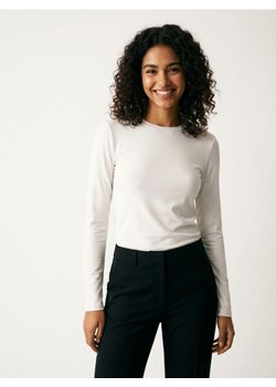 Sinsay - Koszulka poliamidowa z długim rękawem - kremowy ze sklepu Sinsay w kategorii Bluzki damskie - zdjęcie 188542413