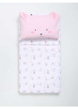 Sinsay - Komplet pościeli dziecięcej z motywem zajączka i prześcieradłem - biały ze sklepu Sinsay w kategorii Pościel dziecięca - zdjęcie 188542424