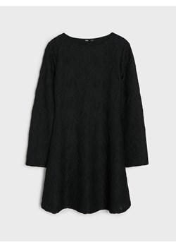 Sinsay - Sukienka mini ze strukturalnym wzorem - czarny ze sklepu Sinsay w kategorii Sukienki - zdjęcie 188542464