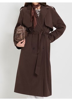 Sinsay - Klasyczny trencz z paskiem - brązowy ze sklepu Sinsay w kategorii Płaszcze damskie - zdjęcie 188542500