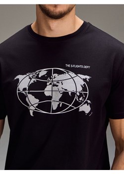 Sinsay - Bawełniana koszulka z krótkim rękawem - czarny ze sklepu Sinsay w kategorii T-shirty męskie - zdjęcie 188542553