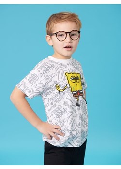 Sinsay - Bawełniana koszulka z nadrukiem SpongeBob SquarePants - biały ze sklepu Sinsay w kategorii T-shirty chłopięce - zdjęcie 188542564