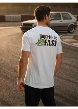 Sinsay - Bawełniana koszulka z nadrukiem na plecach - biały ze sklepu Sinsay w kategorii T-shirty męskie - zdjęcie 188542570