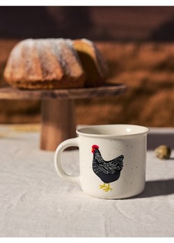 Sinsay - Ceramiczny kubek z nadrukiem kury - biały ze sklepu Sinsay w kategorii Kubki - zdjęcie 188542683