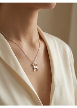 Sinsay - Naszyjnik z zawieszką kota - srebrny ze sklepu Sinsay w kategorii Naszyjniki - zdjęcie 188542820