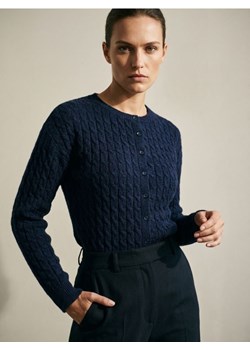 Sinsay - Kardigan z dekoracyjnym splotem - granatowy ze sklepu Sinsay w kategorii Swetry damskie - zdjęcie 188542831