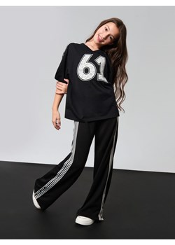 Sinsay - Spodnie wide leg z domieszką wiskozy - czarny ze sklepu Sinsay w kategorii Spodnie dziewczęce - zdjęcie 188542894